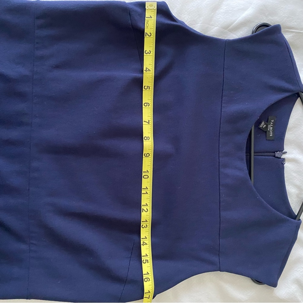 Talbots Blue shirt Dress size 10P - Picture 6 of 7